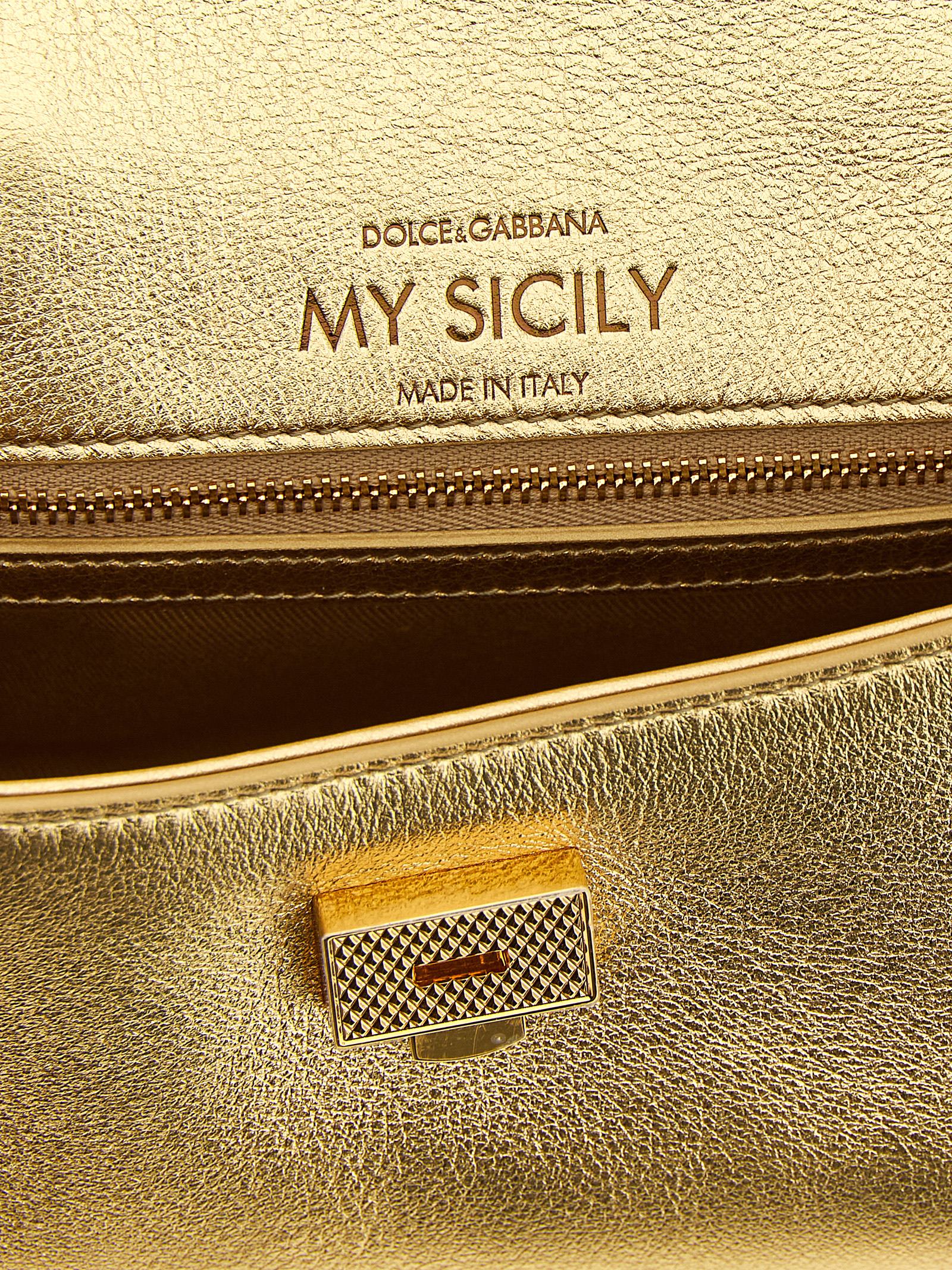 Gold Calfskin Handbag Bag