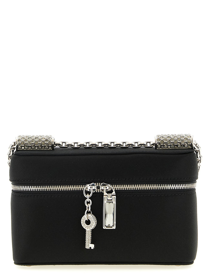 Black Viscose Crossbody Bag