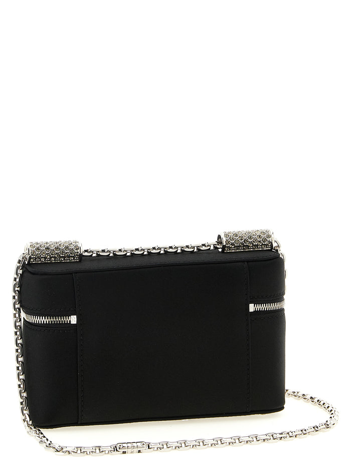 Black Viscose Crossbody Bag