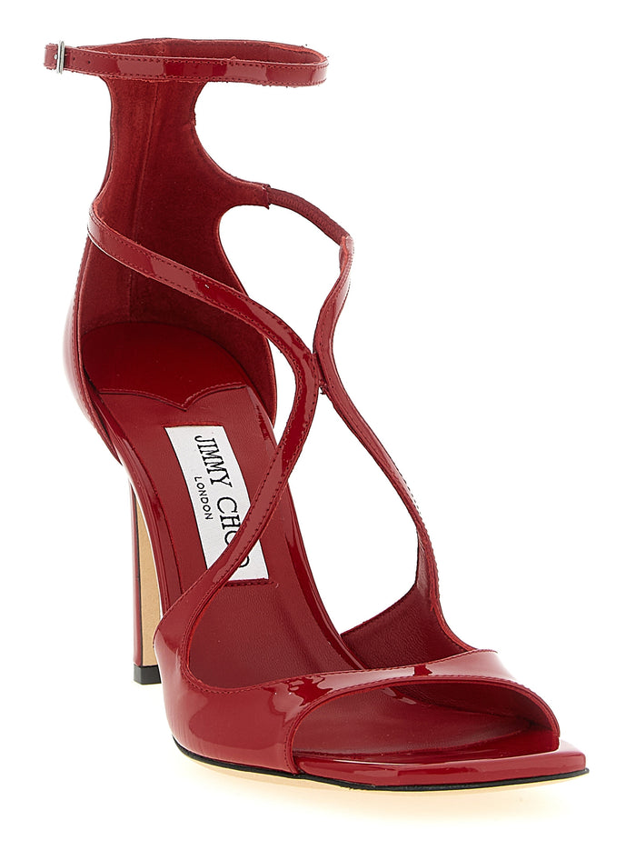 Jimmy Choo 85% Leather sandal in red — view 2