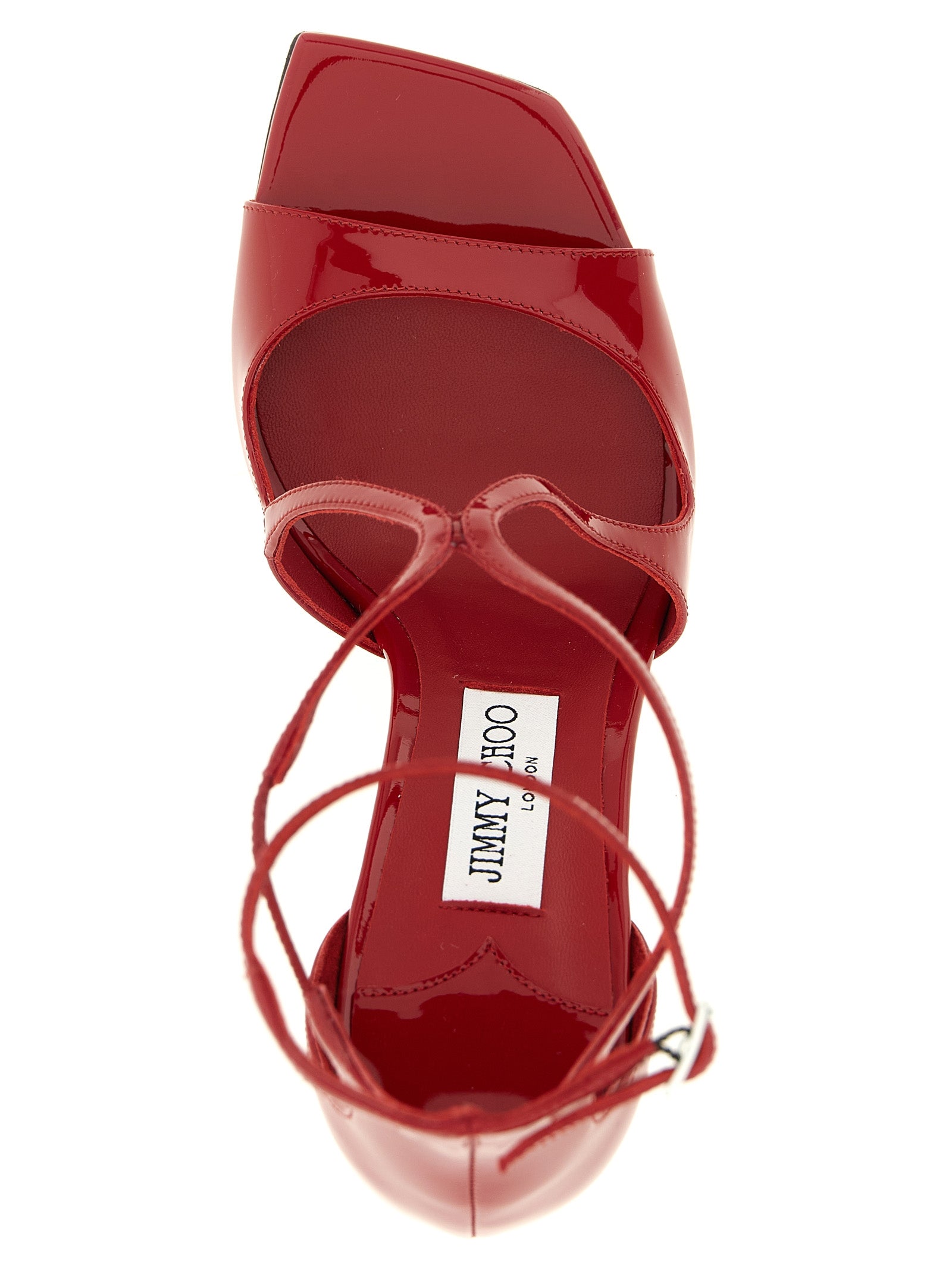 Jimmy Choo 85% Leather sandal in red — view 4