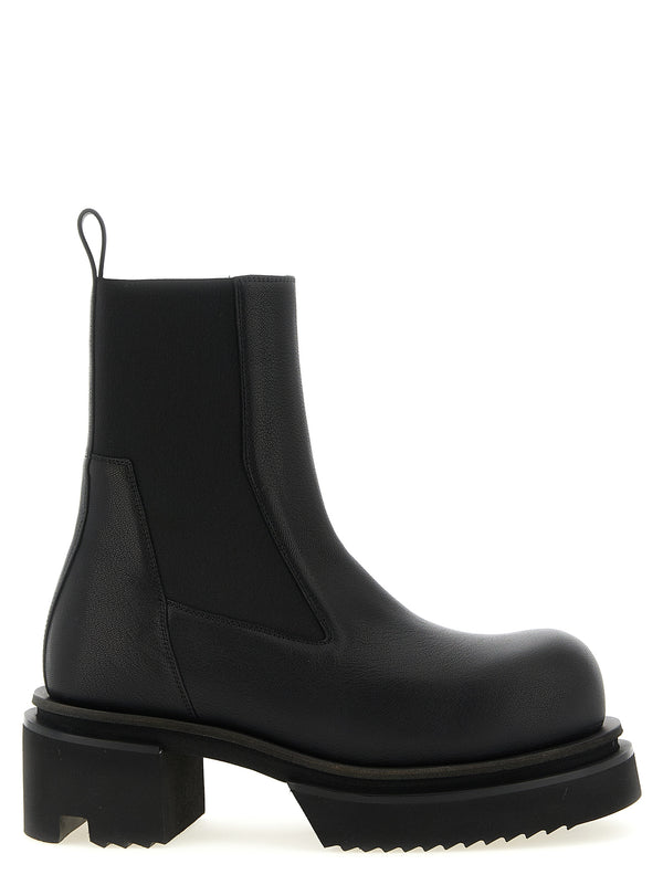 Rick Owens 100% Goat Leather boot in black