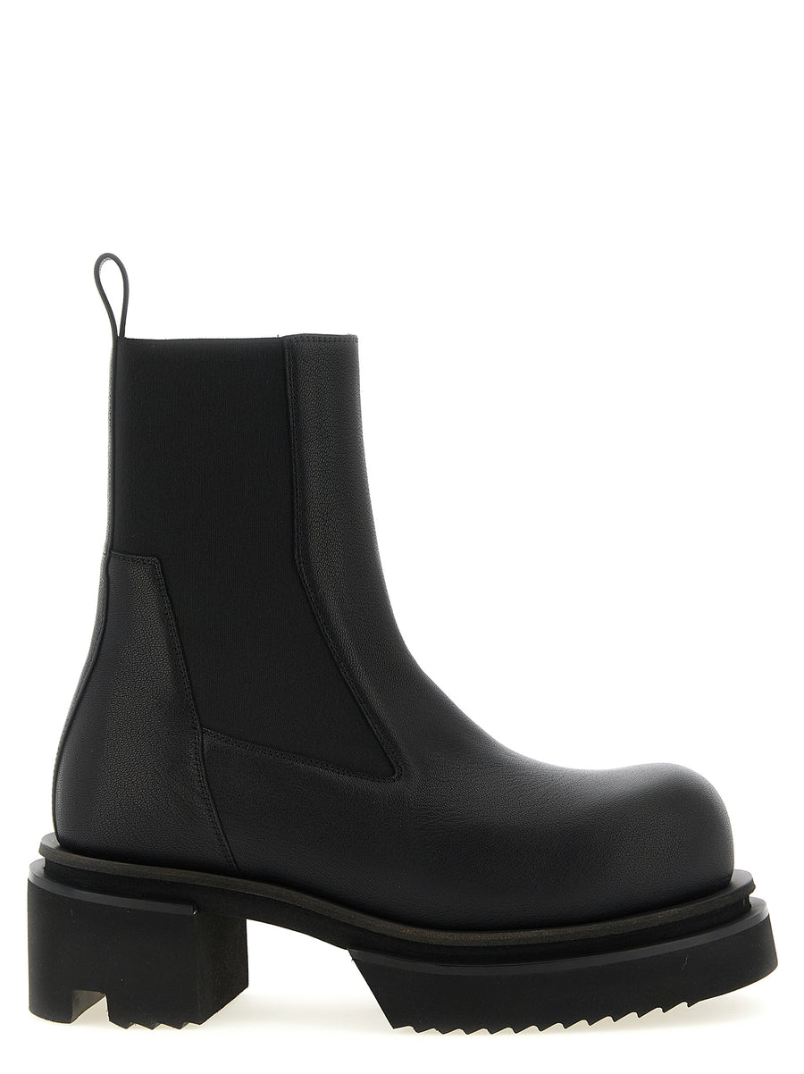 Rick Owens 100% Goat Leather boot in black