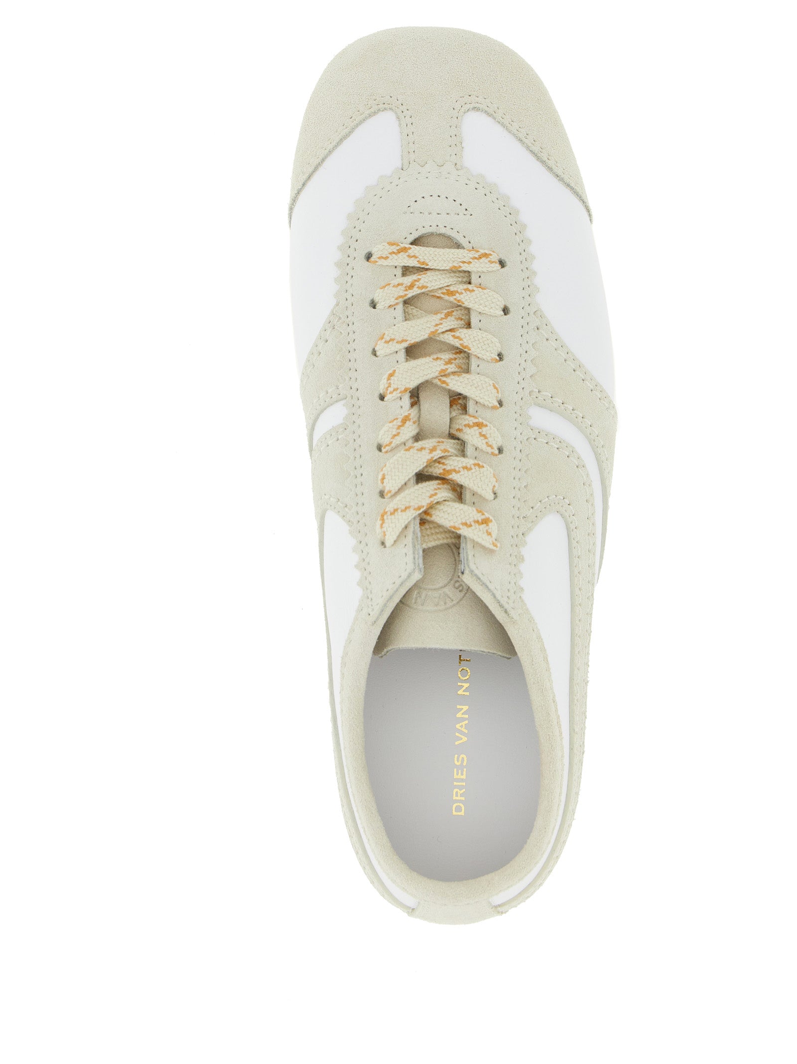 Dries Van Noten 60% cow leather sneaker in beige — view 4