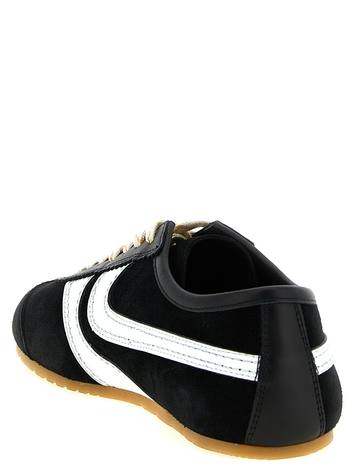 Dries Van Noten 80% calfskin leather sneaker in black — view 2