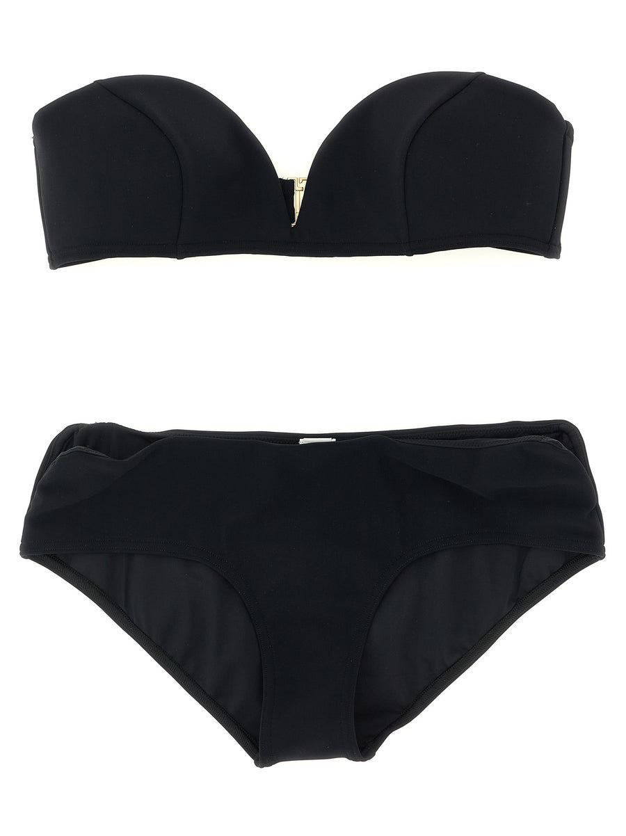 Zimmermann 75% polyamide bikini in black