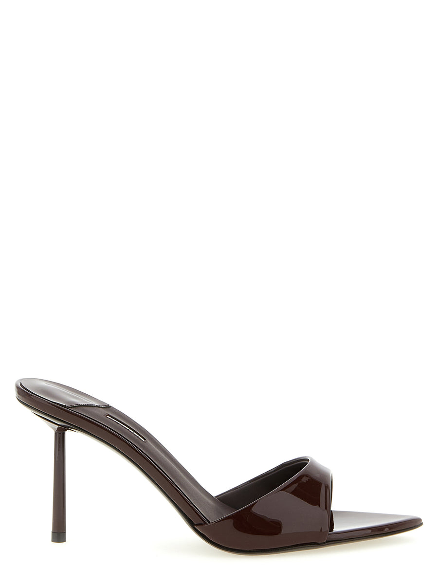 Le Silla 100% calfskin leather heel in brown