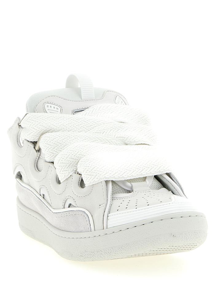 Lanvin 76% Calfskin Leather sneaker in white — view 2