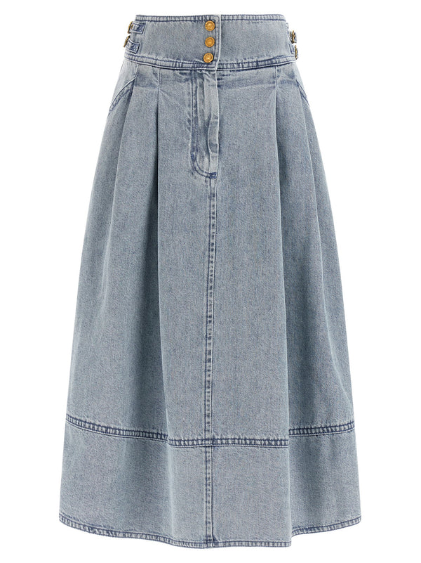 Zimmermann 100% cotton skirt in blue