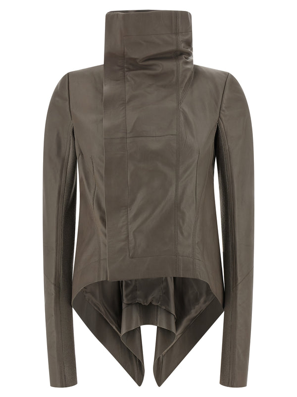 Rick Owens 100% lamb leather jacket in gray