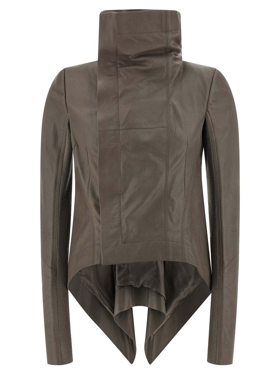 Rick Owens 100% lamb leather jacket in gray
