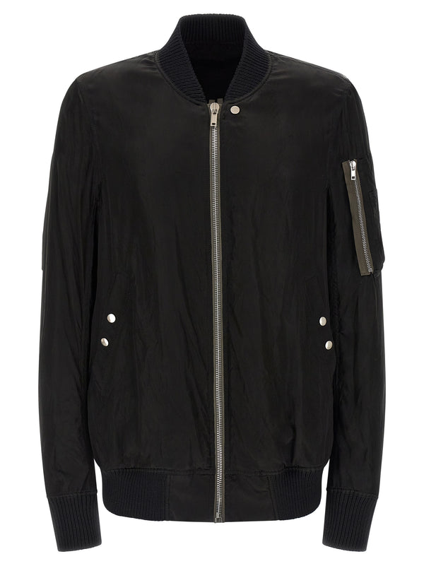 Rick Owens 100% Cupro jacket in black