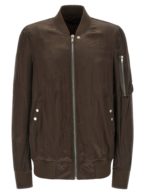 Rick Owens 100% cupro jacket in brown