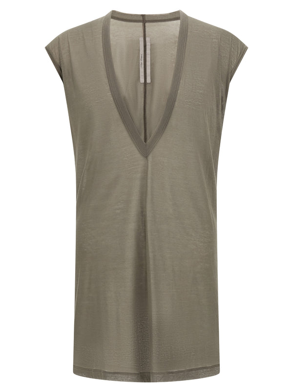 Rick Owens 100% cotton tank top in gray