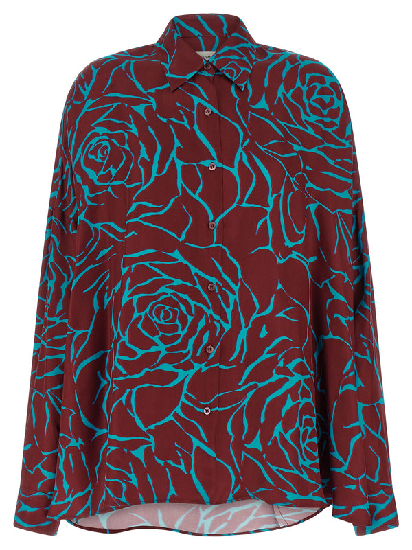 Dries Van Noten 100% Viscose blouse in burgundy