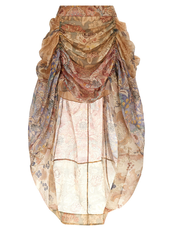 Zimmermann 55% linen skirt in multicolor