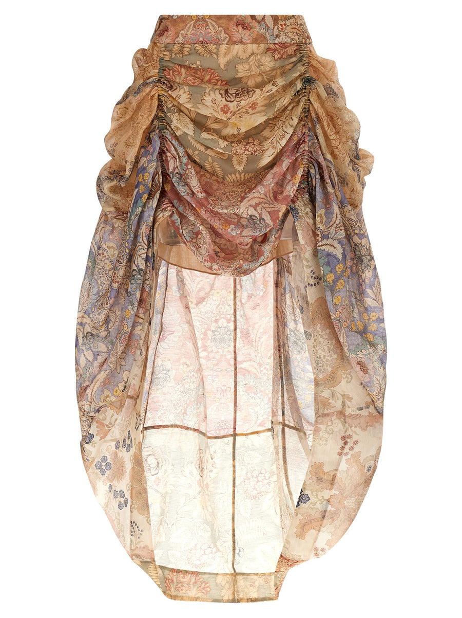Zimmermann 55% linen skirt in multicolor