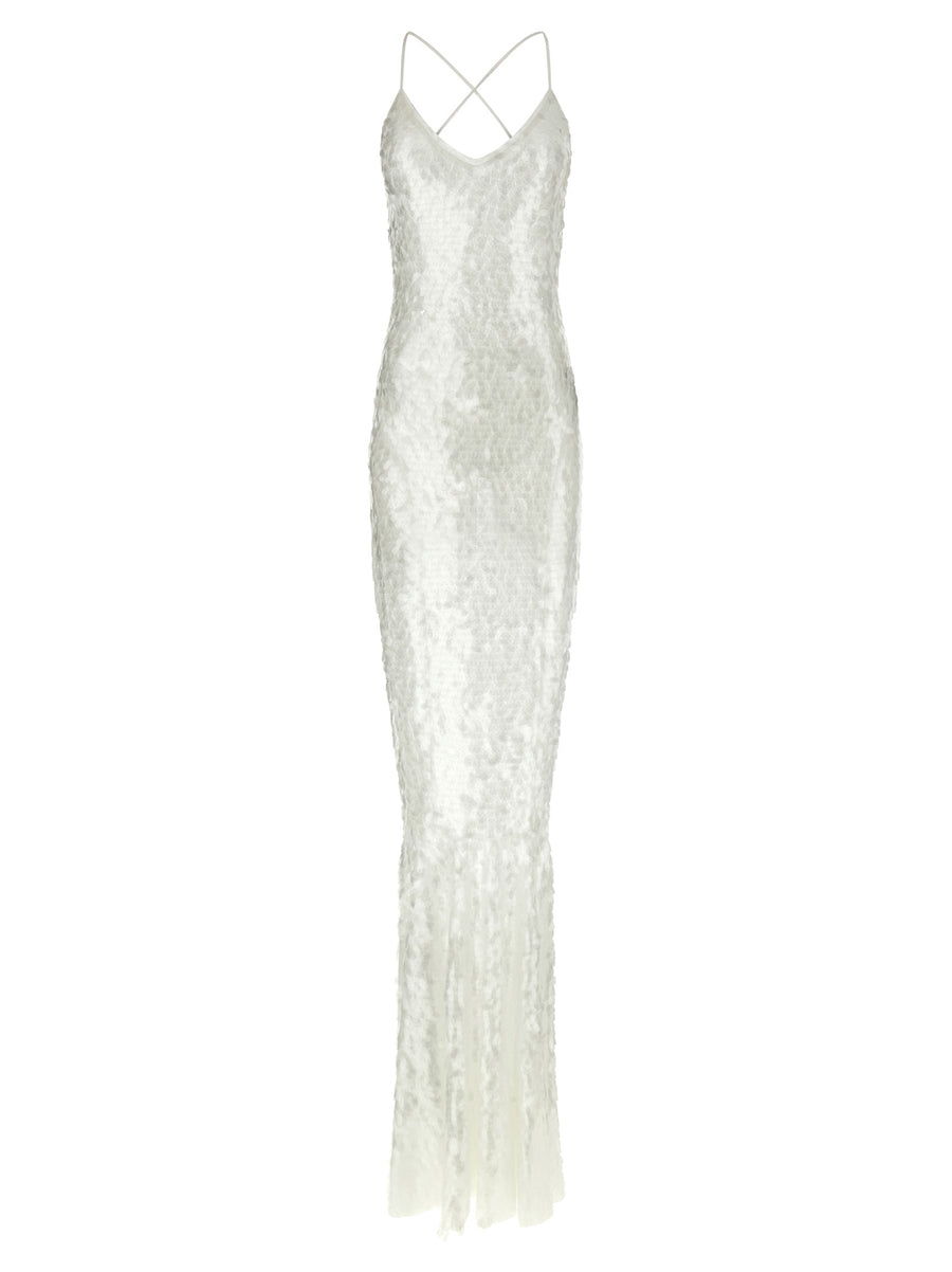 Norma Kamali 88% polyamide dress in white