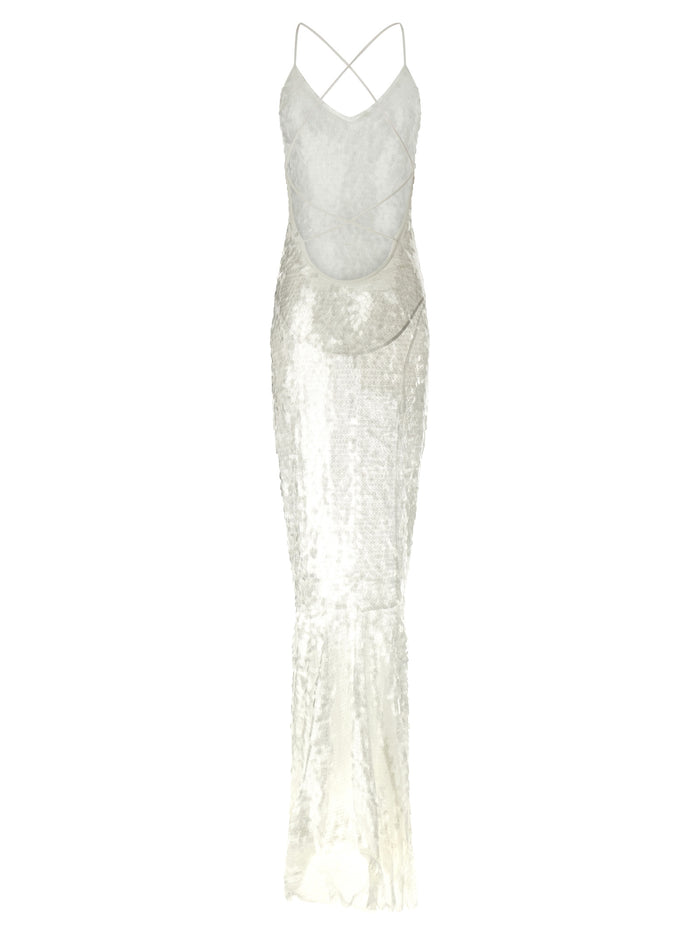 Norma Kamali 88% polyamide dress in white — view 2