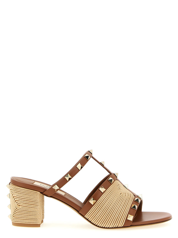 Brown Calfskin Flat Sandals