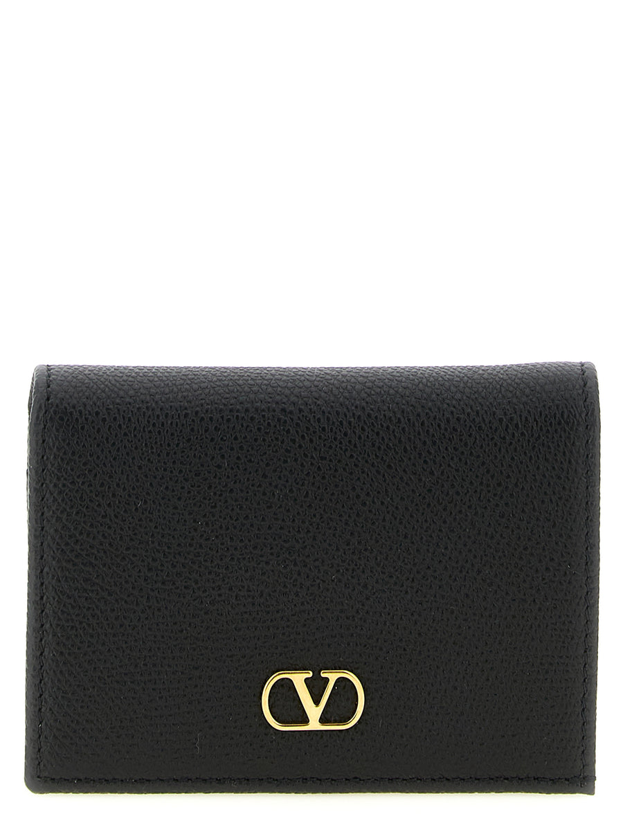 Valentino Garavani 100% calfskin leather (Bos Taurus) card case in black