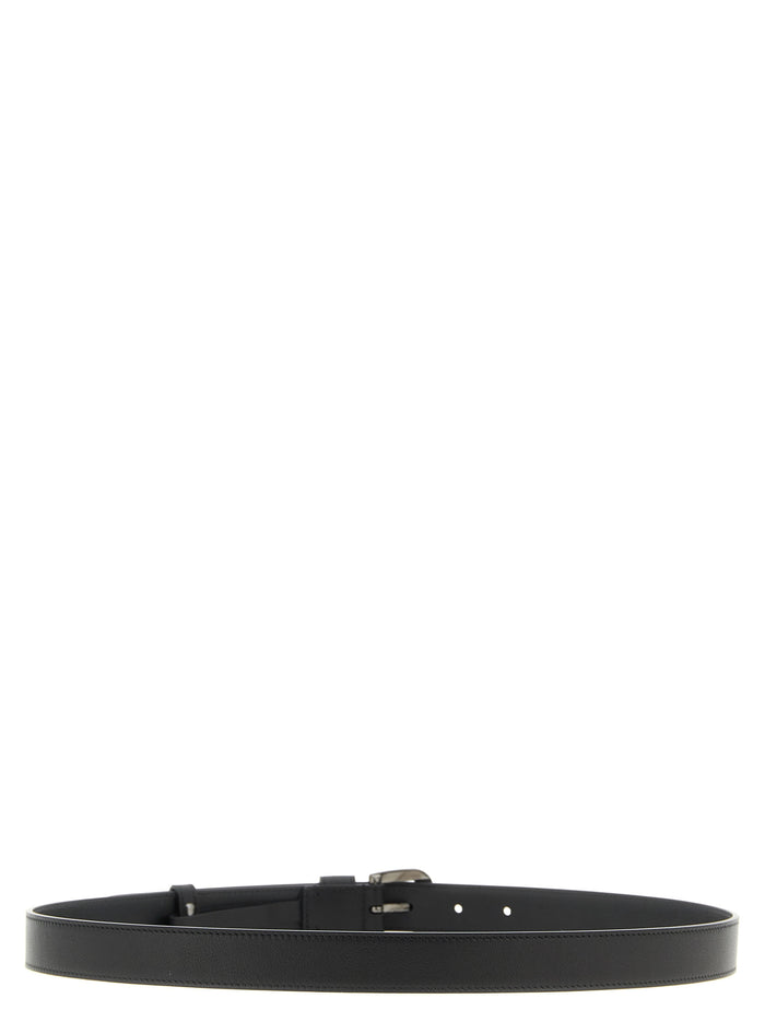 Valentino Garavani 100% calfskin leather belt in black — view 2
