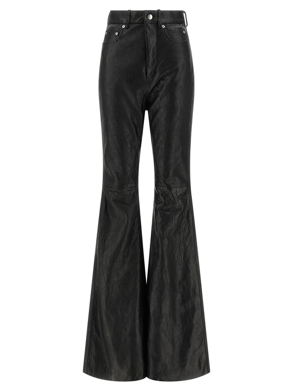 Rick Owens 100% Lamb Leather jeans in black