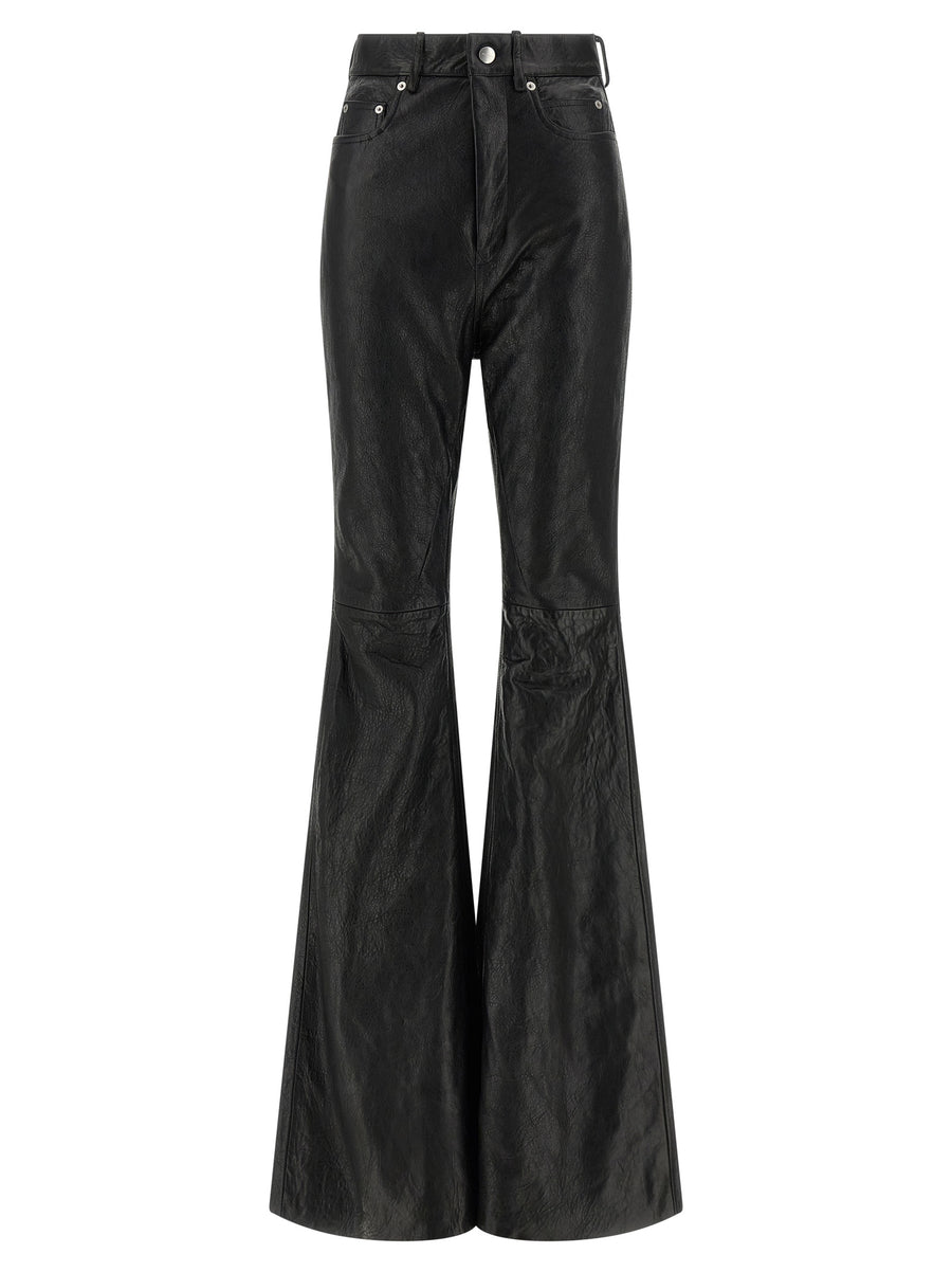 Rick Owens 100% Lamb Leather jeans in black