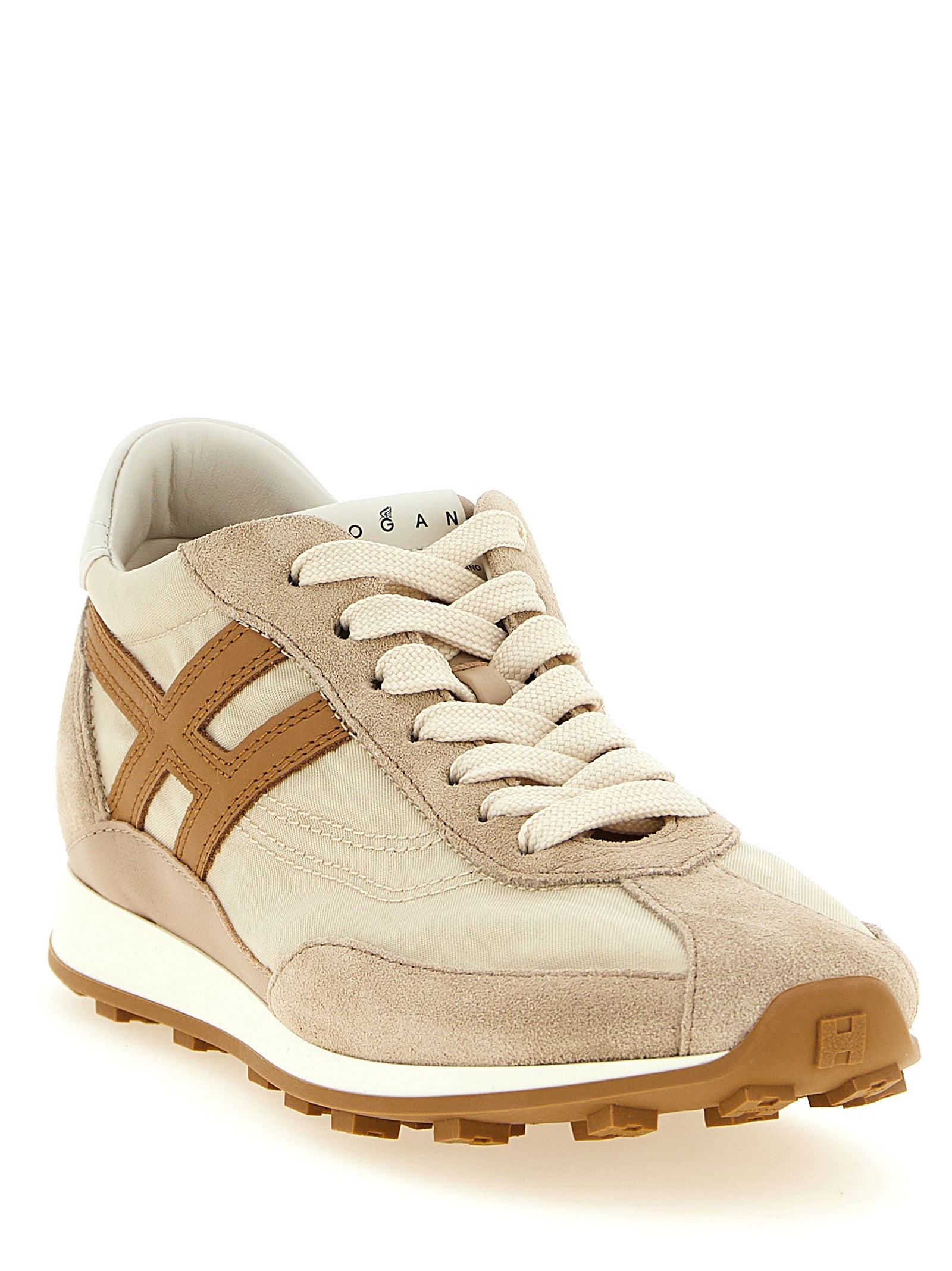 Hogan 55% polyamide sneaker in beige — view 2