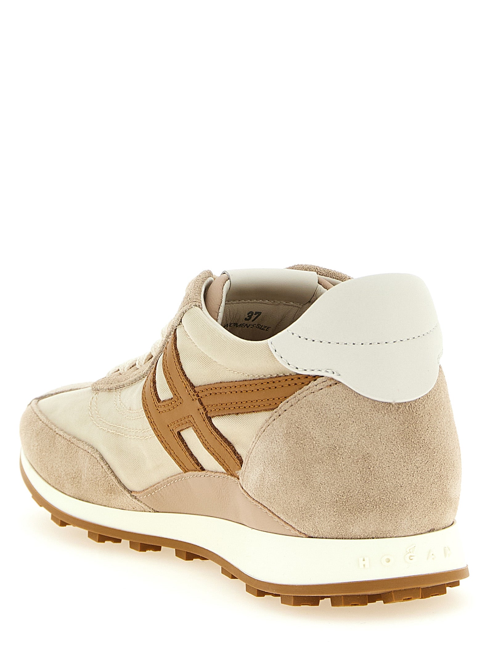 Hogan 55% polyamide sneaker in beige — view 3