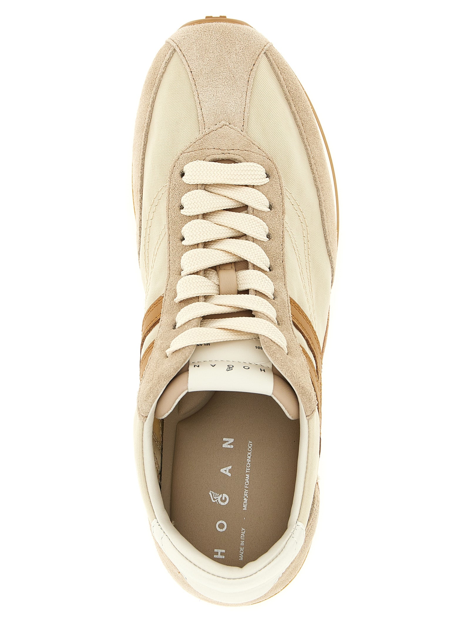 Hogan 55% polyamide sneaker in beige — view 4