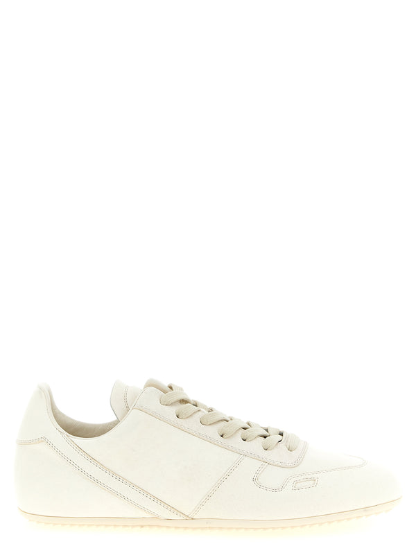 Rick Owens 100% Lamb Leather sneaker in white