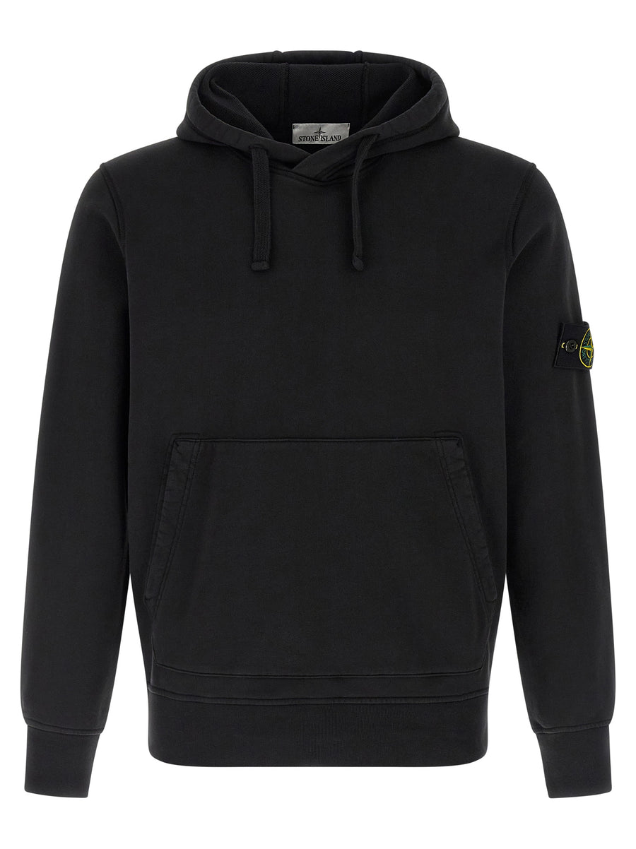 Stone Island 100% Cotton hoodie in black