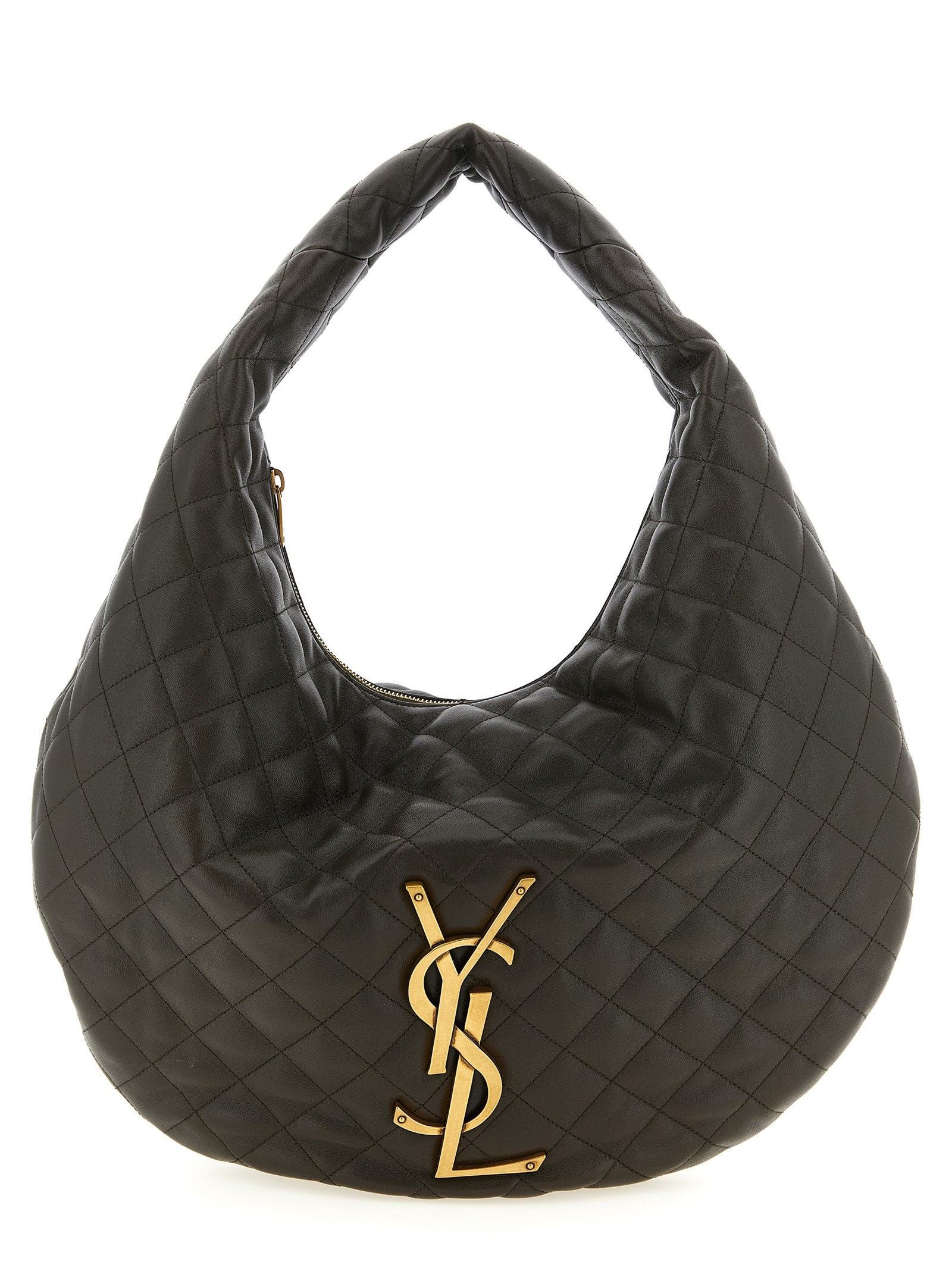 Saint Laurent 100% lamb leather shoulder bag in black