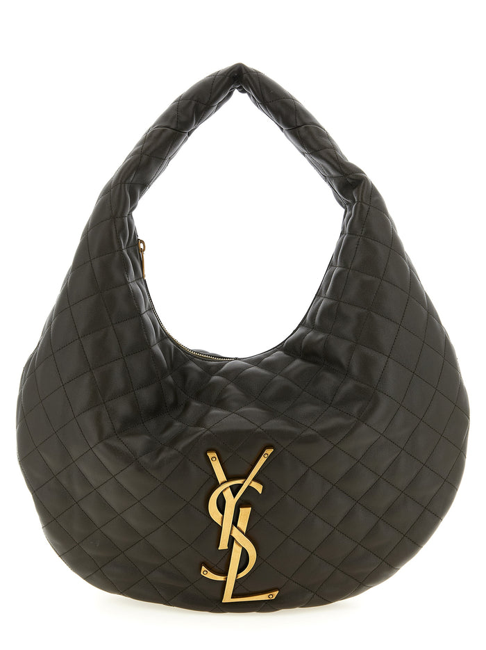 Saint Laurent 100% lamb leather shoulder bag in black