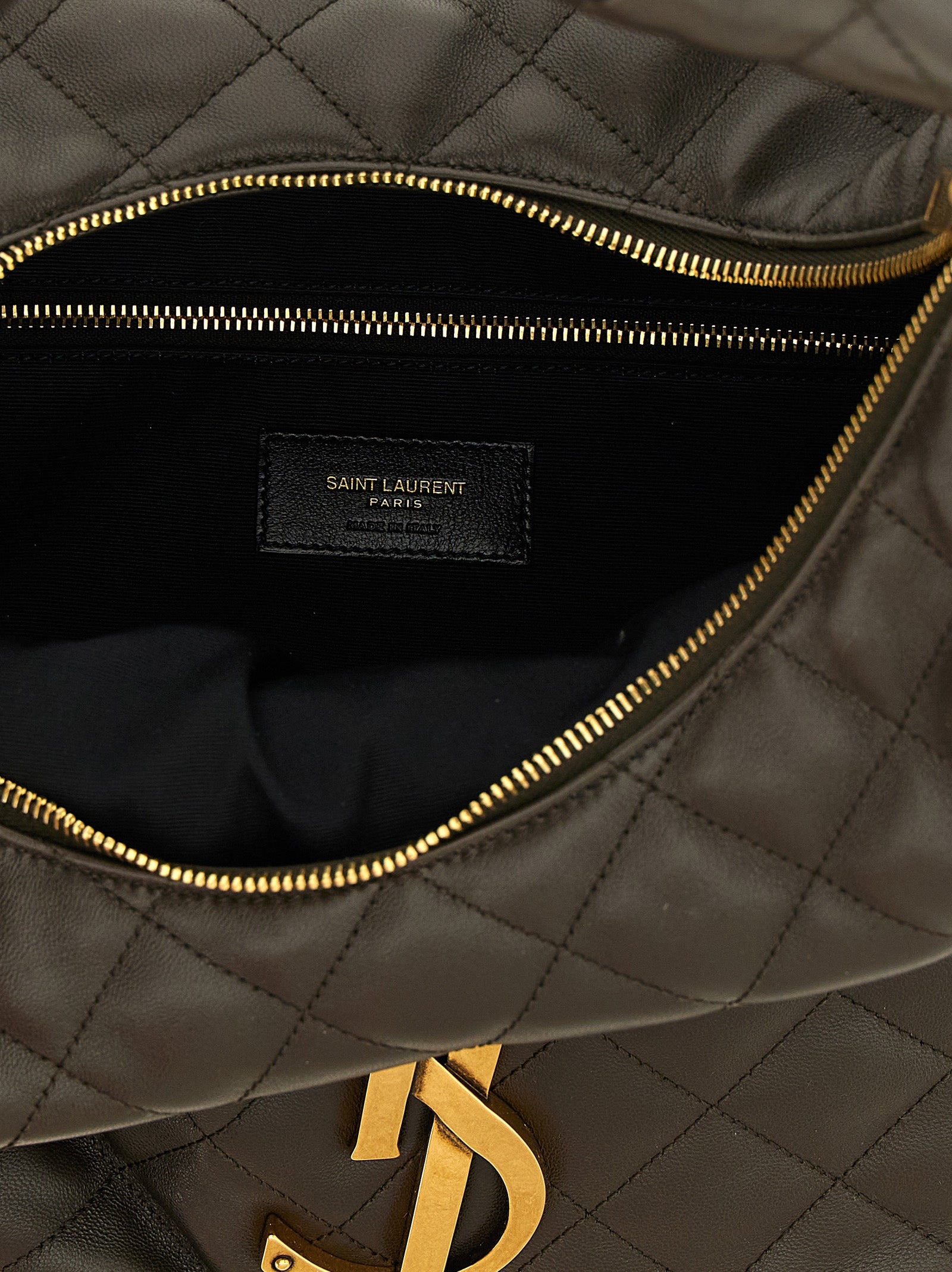 Saint Laurent 100% lamb leather shoulder bag in black — view 4