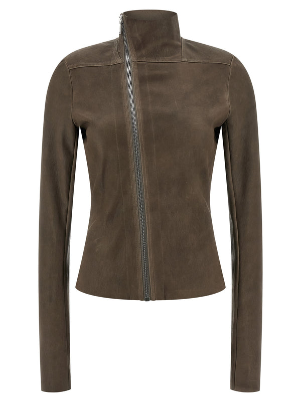 Rick Owens 65% Leather jacket in brown