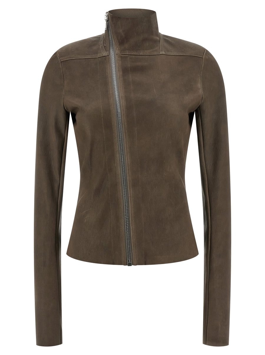 Rick Owens 65% Leather jacket in brown