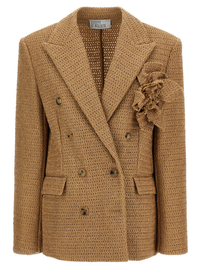 Giuseppe Di Morabito 55% polyamide blazer in beige