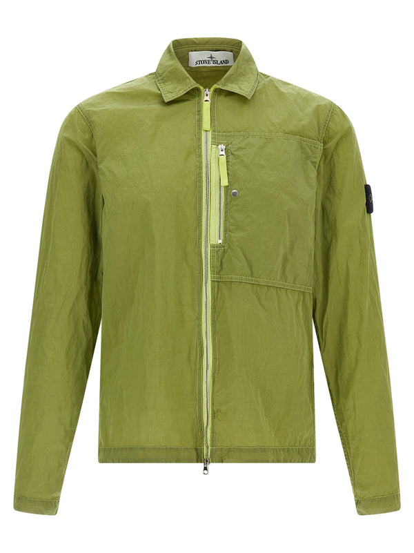 Stone Island 100% Polyamide Fibers jacket in green