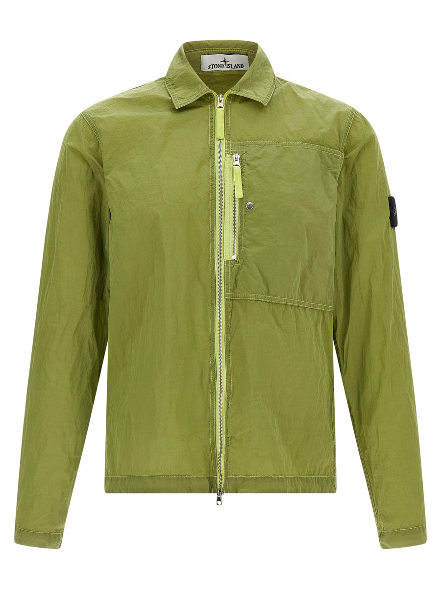 Stone Island 100% Polyamide Fibers jacket in green
