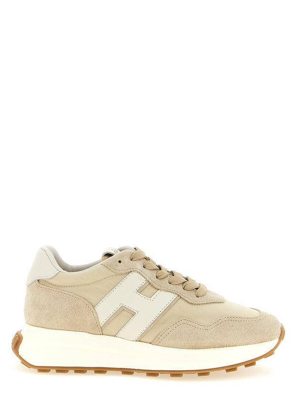 Hogan 55% polyamide sneaker in beige