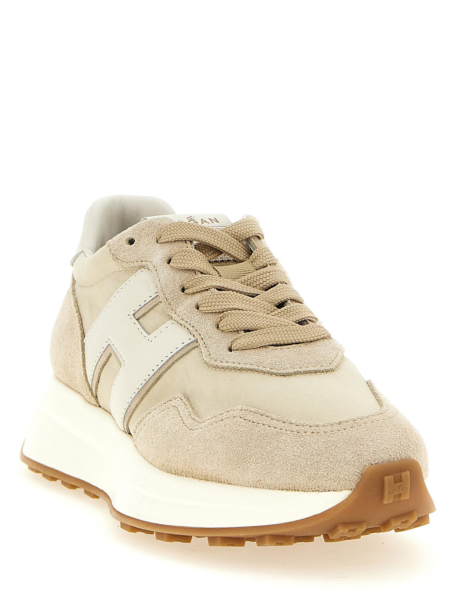 Hogan 55% polyamide sneaker in beige — view 2
