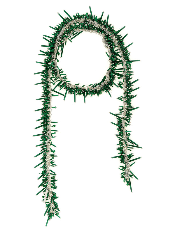 Dries Van Noten 60% brass scarf in green
