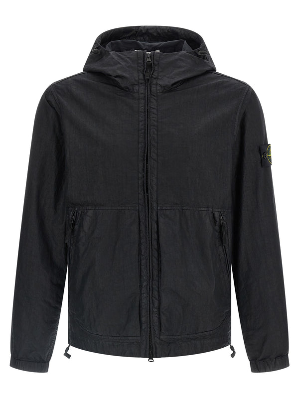 Stone Island 100% Polyamide fibers jacket in black