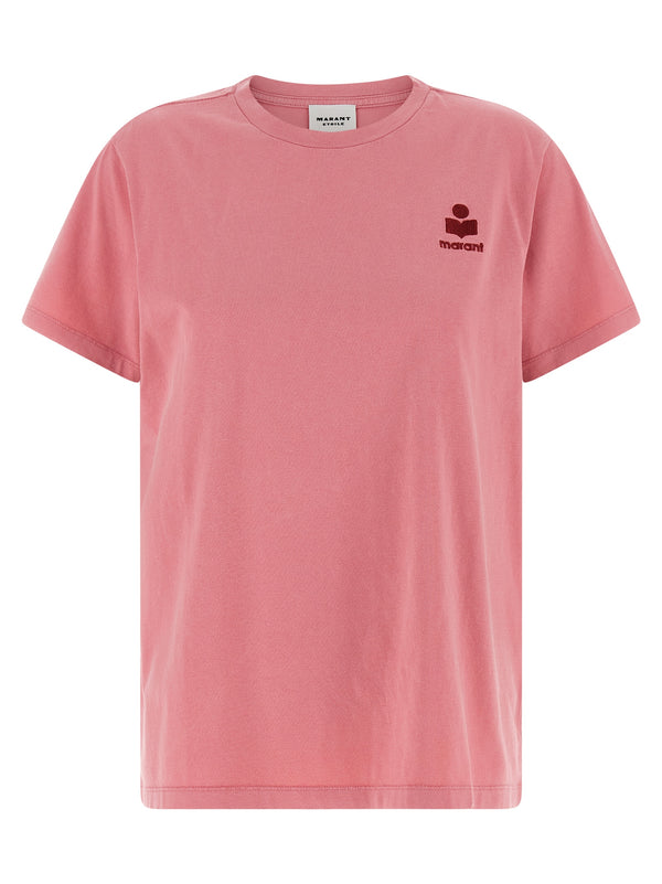 Marant Etoile 100% cotton t-shirt in pink