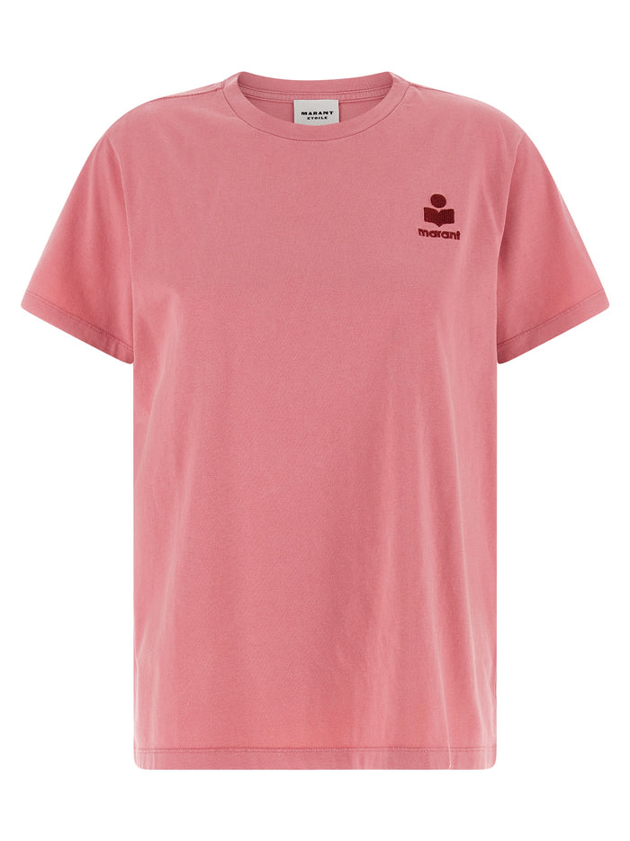 Marant Etoile 100% cotton t-shirt in pink