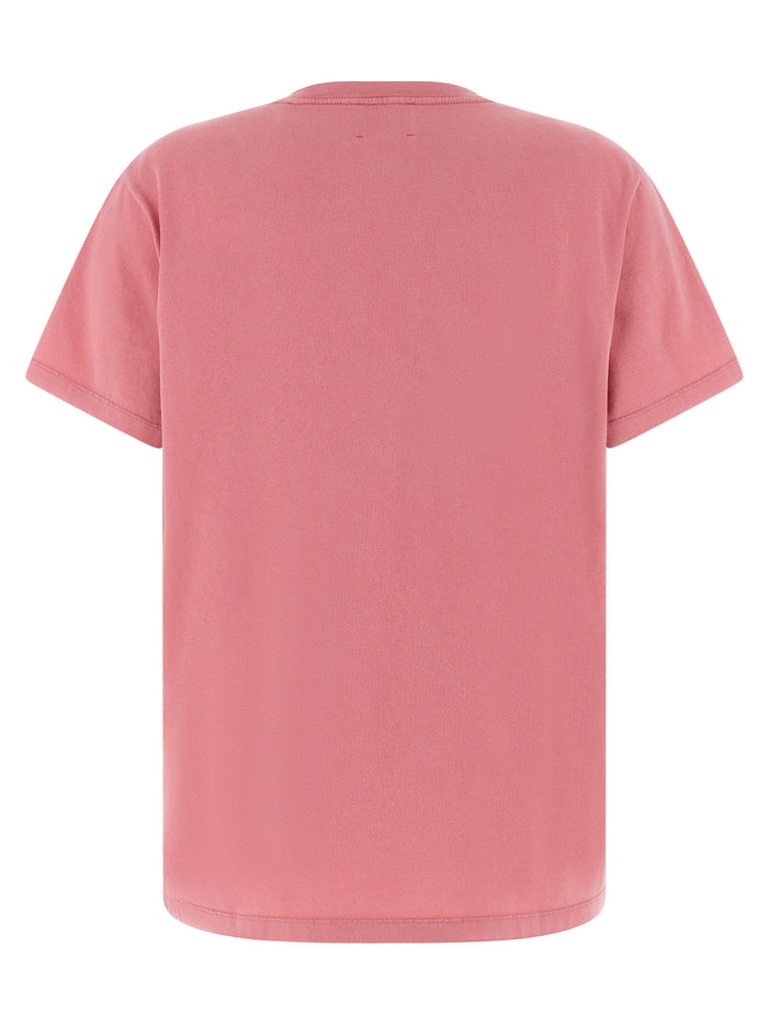 Marant Etoile 100% cotton t-shirt in pink — view 2