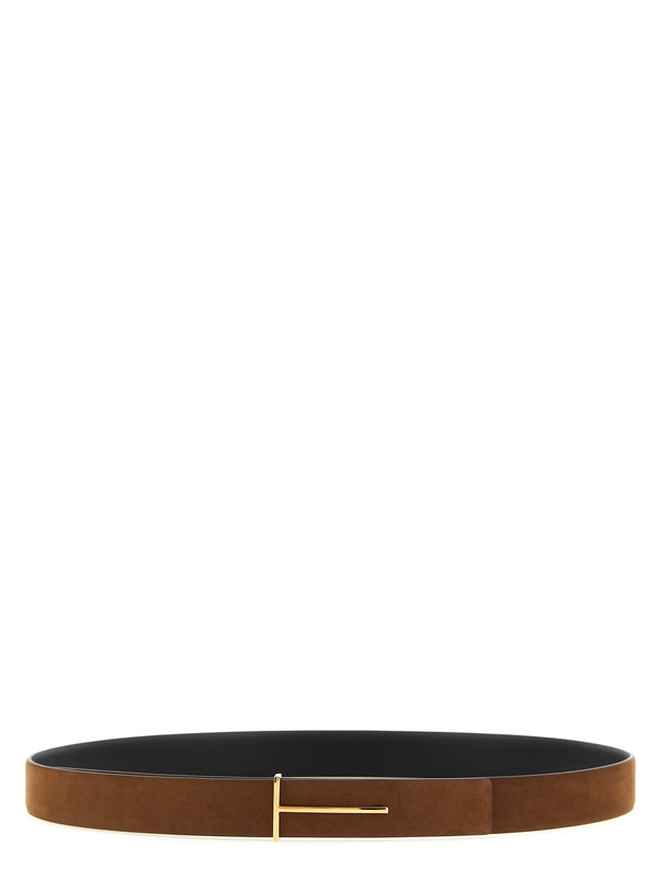 Tom Ford 100% calfskin leather belt in brown