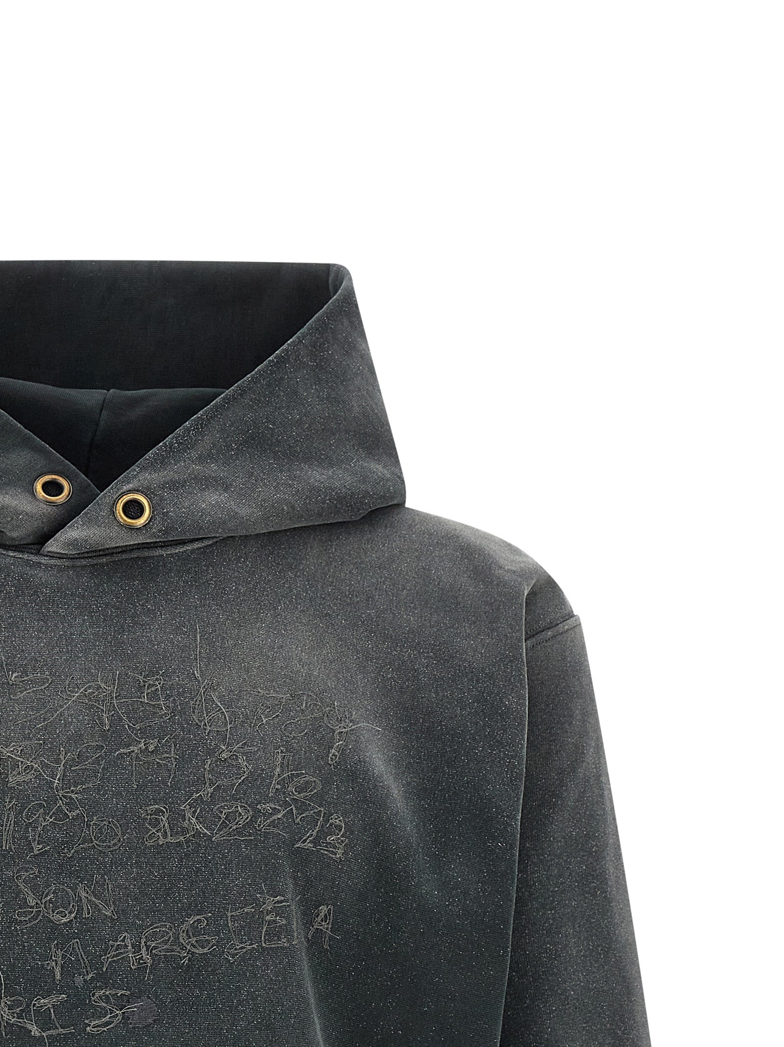 Maison Margiela 100% cotton hoodie in gray — view 3